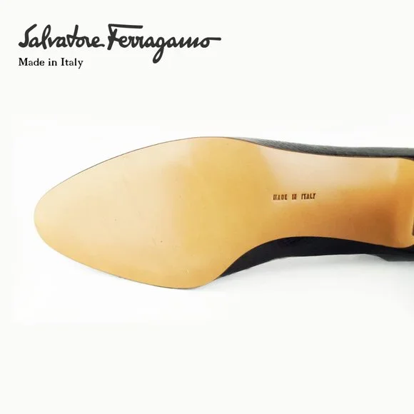 Ferragamo women's closed toe brown pump - Picture 6 of 6